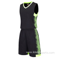 Quick Dry Basketball Jersey Black And Green Design